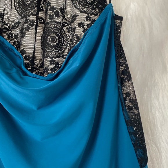 Solar usa Teal Black Lace Up Top XL - Picture 8 of 8